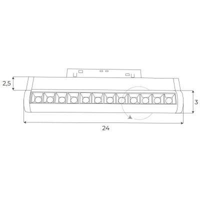 MaxLight Magnetic lampa magnetyczna 1x12 W czarny M0019D