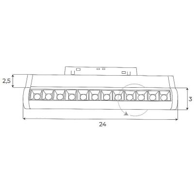 MaxLight Magnetic lampa magnetyczna 1x12 W czarny M0019N