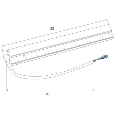 MaxLight Magnetic zasilacz szynowy 200 W czarny MA0005