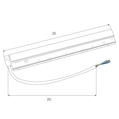 MaxLight Magnetic zasilacz szynowy 100 W czarny MA0006