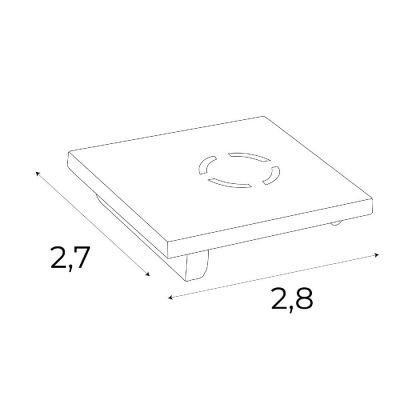 MaxLight Magnetic zaślepka biała MA0030