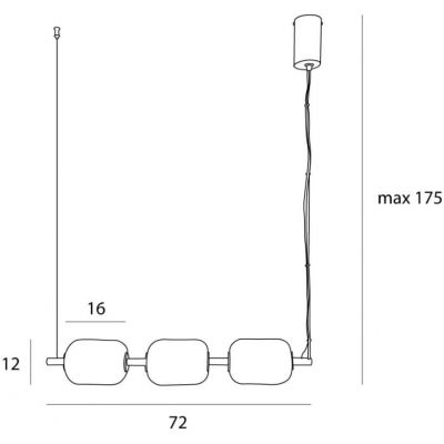 MaxLight Elena lampa wisząca 1x11 W czarna P0536