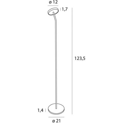 MaxLight Ibiza lampa stojąca 1x8 W czarna F0060