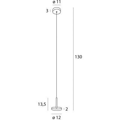 MaxLight Ibiza lampa wisząca 1x8 W czarna P0528