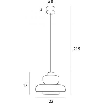 MaxLight Signature lampa wisząca 1x8 W mosiądz-przezroczysta P0532