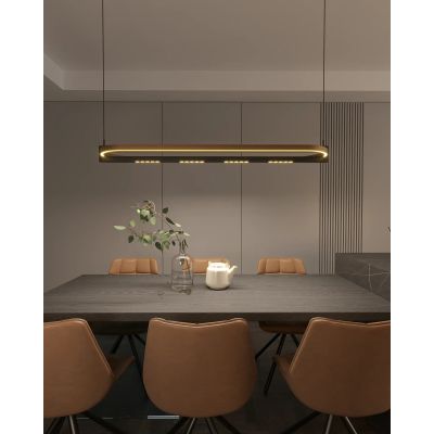 MaxLight Singapur lampa wisząca 1x80 W sand black/brush coffee P0552