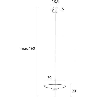 MaxLight Cone lampa wisząca 1x37 W czarna P0555