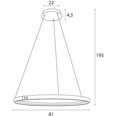 MaxLight Qled lampa wisząca 1x35 W czarna P0557