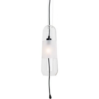 MaxLight Mauri lampa wisząca 1x12 W czarna-przezroczysta P0588