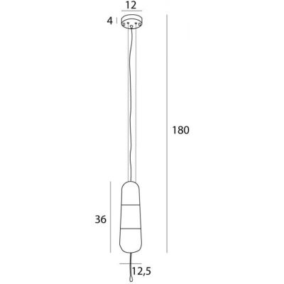 MaxLight Mauri lampa wisząca 1x12 W czarna-szampan P0589