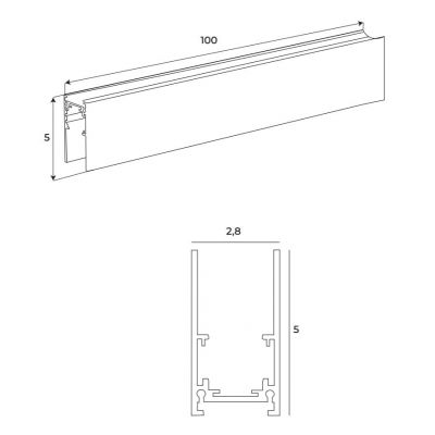 MaxLight Magnetic szynoprzewód magnetyczny czarny MT0001