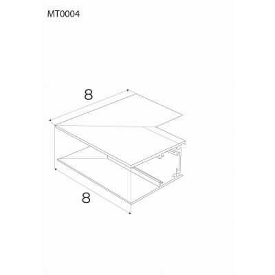 MaxLight Magnetic kątownik czarny MT0004