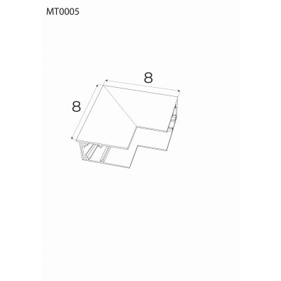 MaxLight Magnetic kątownik czarny MT0005