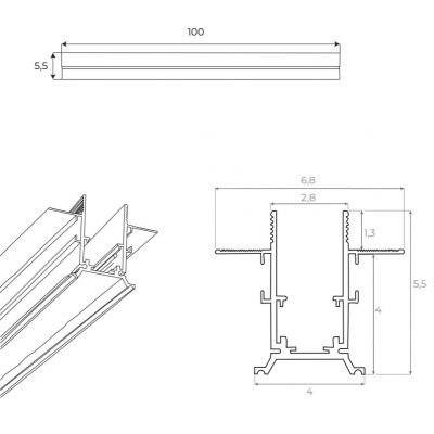 MaxLight Magnetic szynoprzewód magnetyczny czarny MT0006