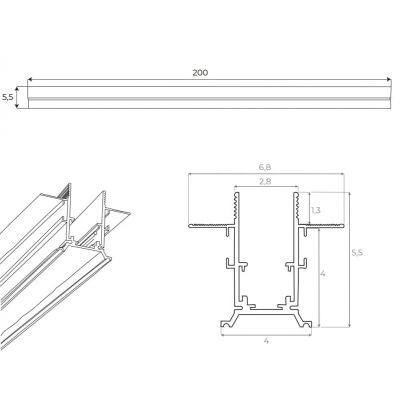 MaxLight Magnetic szynoprzewód magnetyczny czarny MT0007