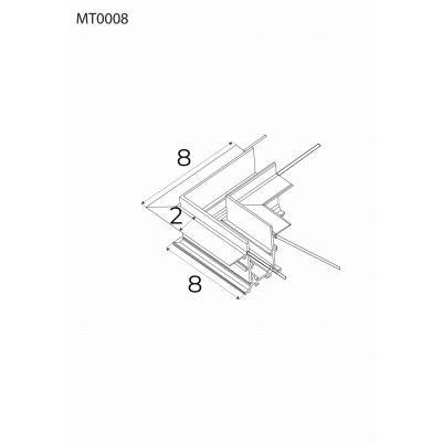 MaxLight Magnetic kątownik biały MT0025