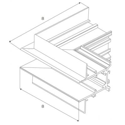 MaxLight Magnetic kątownik czarny MT0009