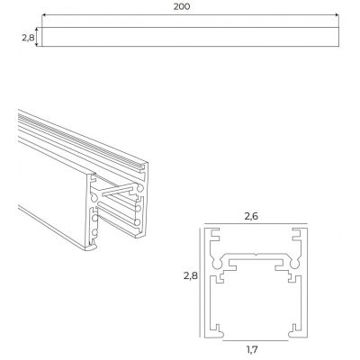 MaxLight Magnetic szynoprzewód magnetyczny czarny MT0012