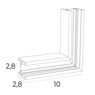 MaxLight Magnetic kątownik biały MT0031