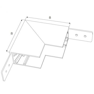 MaxLight Magnetic kątownik biały MT0022