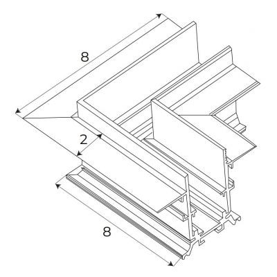 MaxLight Magnetic kątownik biały MT0026