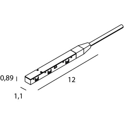 MaxLight Micro11 końcówka zasilająca zasilacza zewnętrznego czarny NA0001