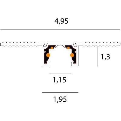 MaxLight Micro11 szynoprzewód magnetyczny 100 cm czarny NT0001