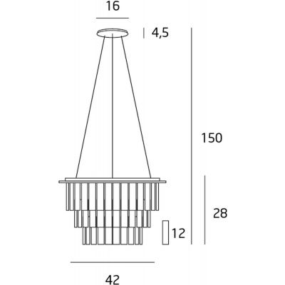 MaxLight Monaco lampa wisząca 9x40W chrom P0259