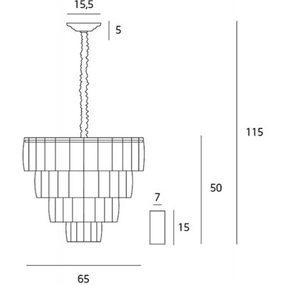 MaxLight Vivaldi lampa wisząca 30x40W złoty/przezroczysty P0269