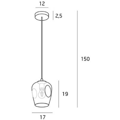 MaxLight Spirit lampa wisząca 1x60W czarna P0288