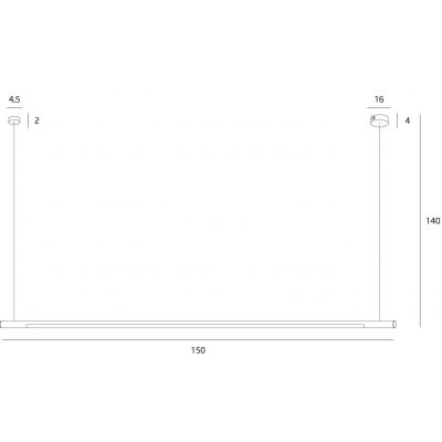 MaxLight Organic Horizon lampa wisząca 1x26 W czarna P0358