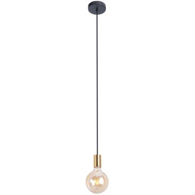 MaxLight Todi lampa wisząca 1x40W czarny/złoty P0398