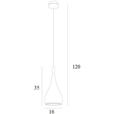 MaxLight Vigo lampa wisząca 1x40W złoty mat P0437