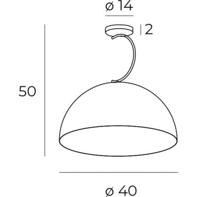 MaxLight Twenty lampa podsufitowa 1x60W czarna/złota P0463