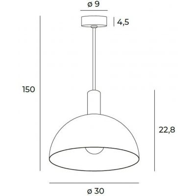 MaxLight Luisant lampa wisząca 1x35W czarny mat/złoty P0473