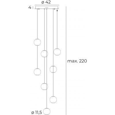 MaxLight Nobile lampa wisząca 8x6W LED chrom P0481