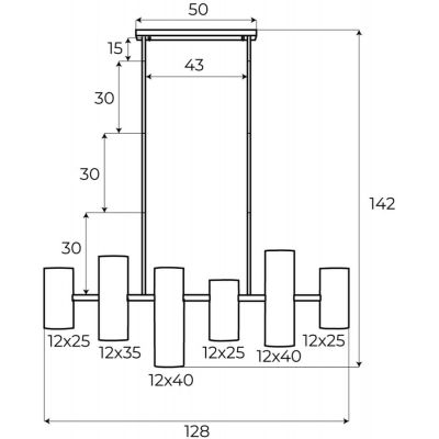 MaxLight Laxer lampa wisząca 6x7W biały P0504