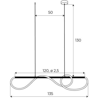 MaxLight Laguna lampa wisząca 1x30W czarny P0512