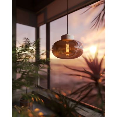 MaxLight Palloncini lampa wisząca 1x7 W biała-bursztynowa P0518