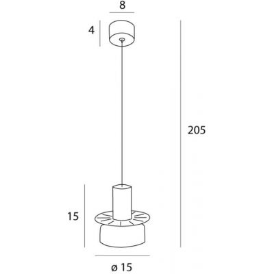 MaxLight Signature lampa wisząca 1x8 W mosiądz P0530