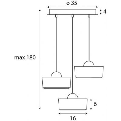 MaxLight Lipari lampa wisząca 3x22 W przezroczysta-złoto szczotkowane P0543