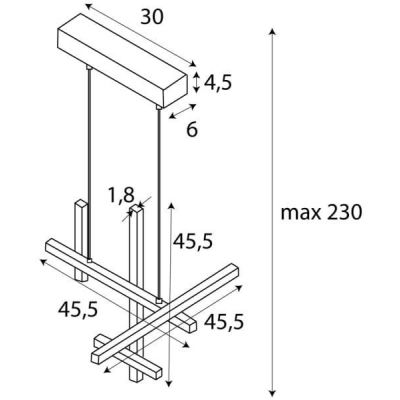 MaxLight Soho lampa wisząca 25 W czarna P0546