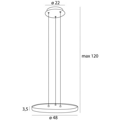 MaxLight Vik lampa wisząca 1x40 W czarna-złota P0556