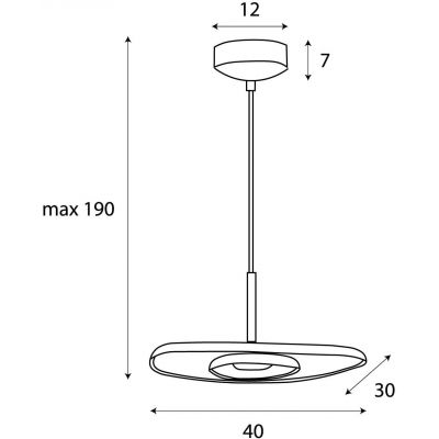 MaxLight Deux lampa wisząca 1x5 W szary/popielaty-kremowa P0561