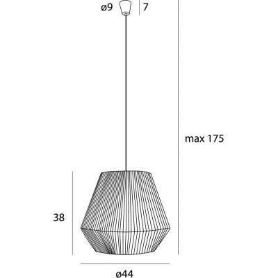 MaxLight Praslin lampa wisząca 1x15 W biała P0584