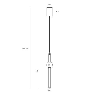 MaxLight Verdes lampa wisząca 1x10 W czarna P0611