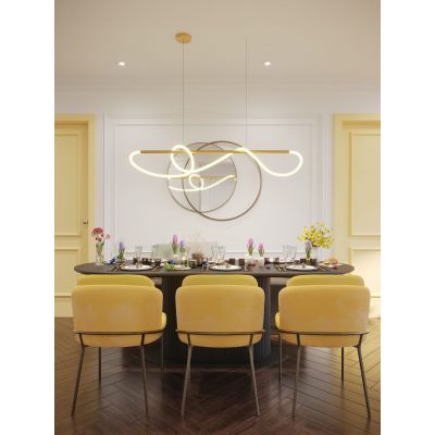 MaxLight Laguna lampa wisząca 1x30 W złota P0614