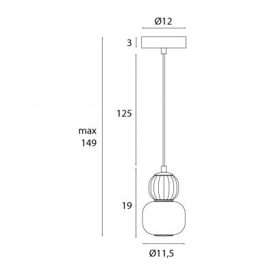 MaxLight Modern lampa wisząca 1x5 W szary P0624