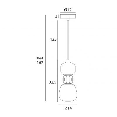 MaxLight Modern lampa wisząca 1x13 W brązowa P0628