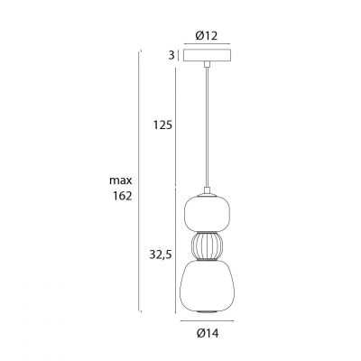 MaxLight Modern lampa wisząca 1x13 W popielaty P0629